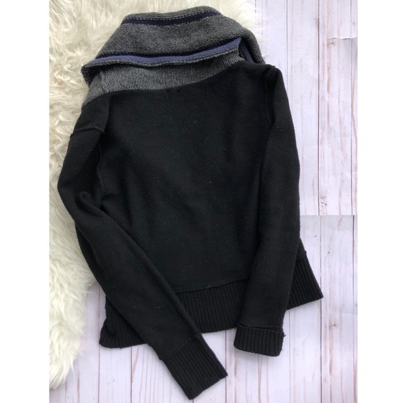 Free People wool scarf zip up black jacket - Picture 7 of 8